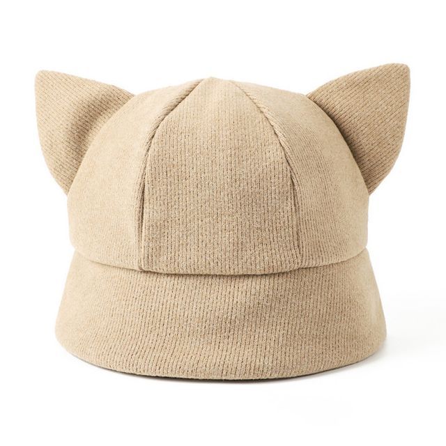 Cat Knit Hat Ear Bucket