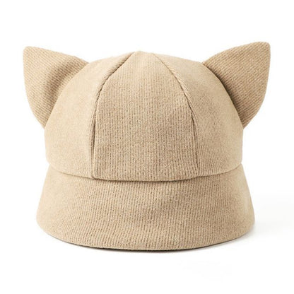 Cat Knit Hat Ear Bucket