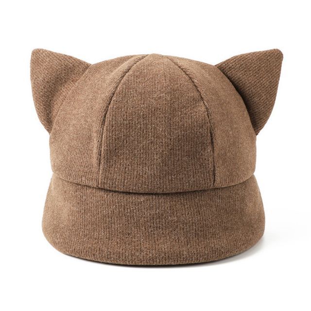 Cat Knit Hat Ear Bucket
