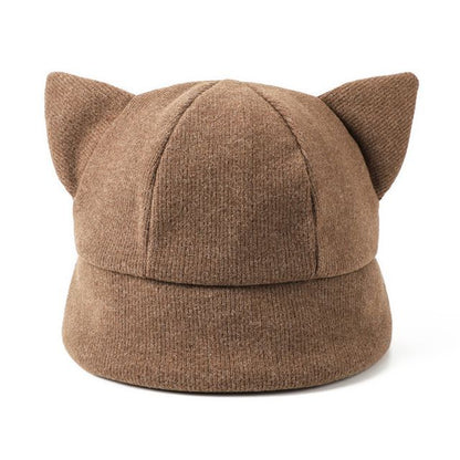 Cat Knit Hat Ear Bucket