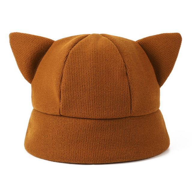 Cat Knit Hat Ear Bucket