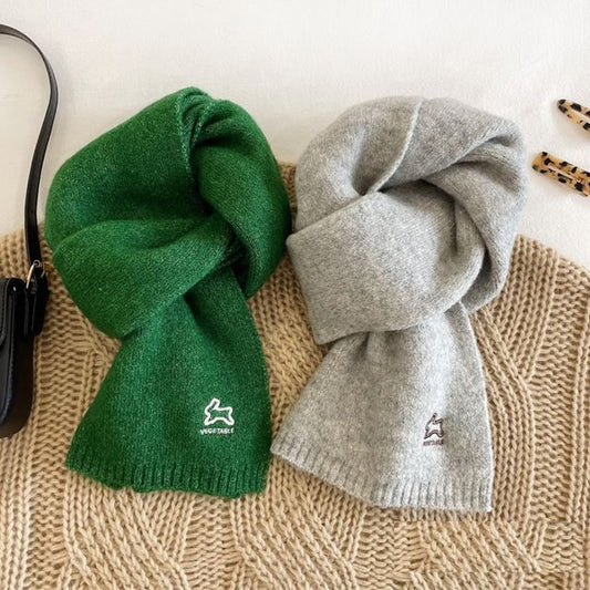 Rabbit Embroidered Scarf