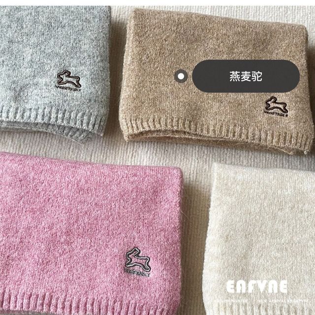 Rabbit Embroidered Scarf