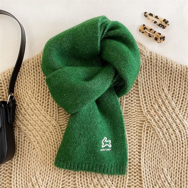 Rabbit Embroidered Scarf