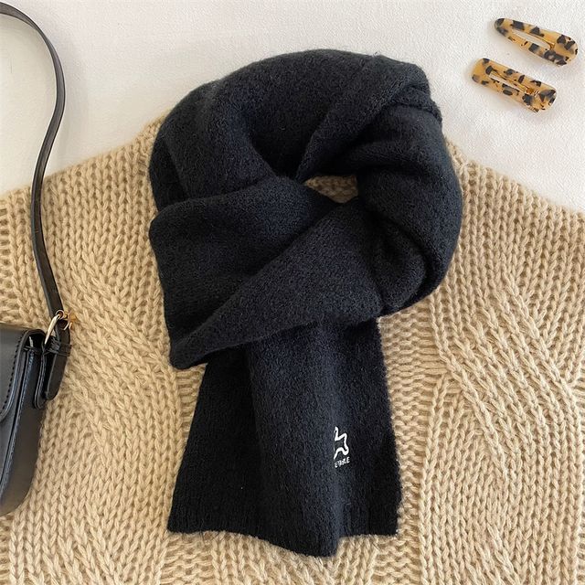 Rabbit Embroidered Scarf