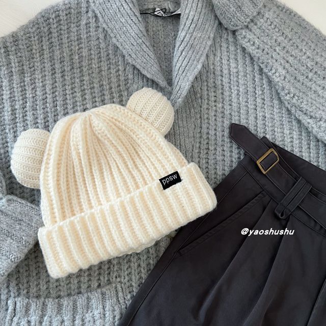 Ear Beanie Bear Knit