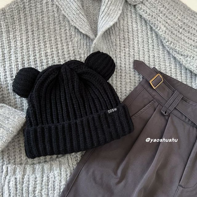 Ear Beanie Bear Knit