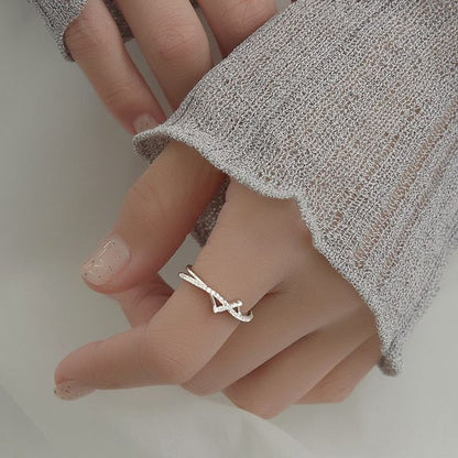 Layered Sterling Silver Open Ring