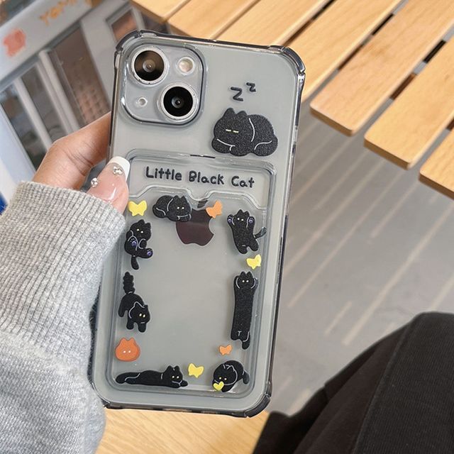 Case Print Phone Cat Card Holder