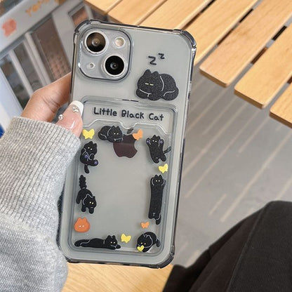 Case Print Phone Cat Card Holder