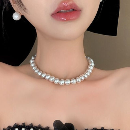 Faux Pearl Choker