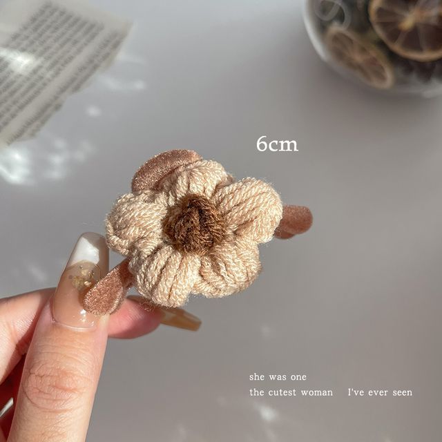 Floral Yarn Hair Clamp / Hair Clip / Headband