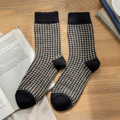 Set of 3 Pairs: Houndstooth Socks