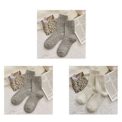 Set of 2 Pairs: Pain Splatter Ribbed Socks