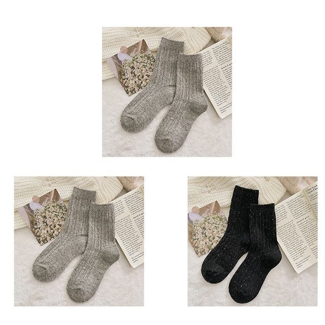 Set of 2 Pairs: Pain Splatter Ribbed Socks