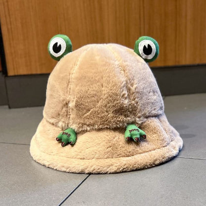 Frog Bucket Hat Chenille