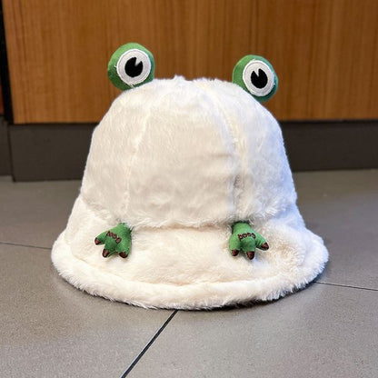 Frog Bucket Hat Chenille