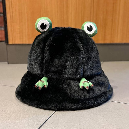 Frog Bucket Hat Chenille