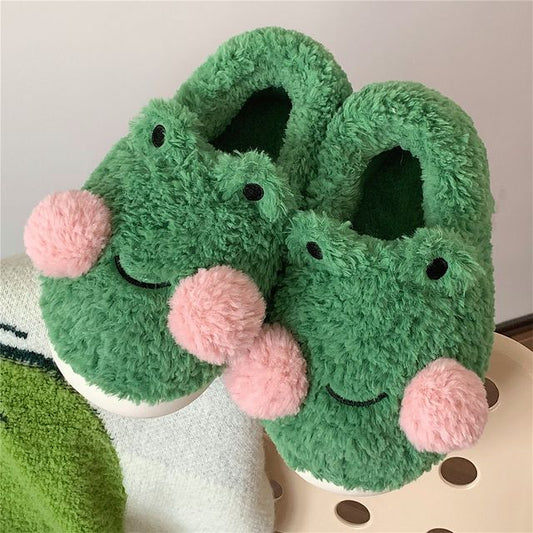 Frog Fluffy Slippers