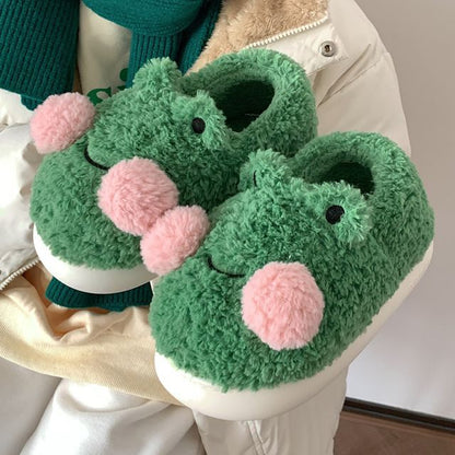 Frog Fluffy Slippers