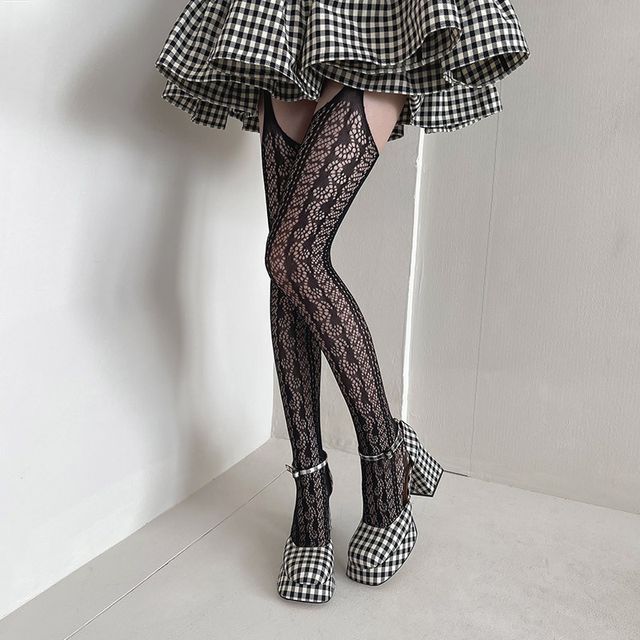 Patterned Fishnet Tights