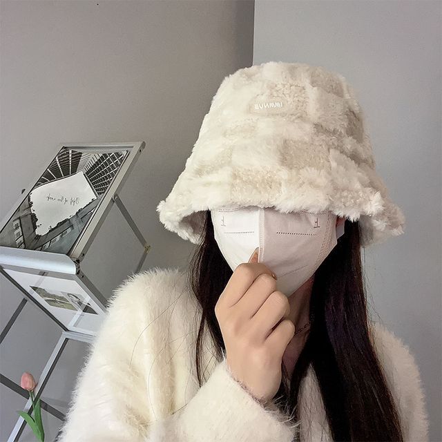 Bucket Fluffy Plain Hat