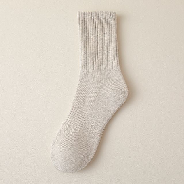 Plain Ribbed Socks / Set