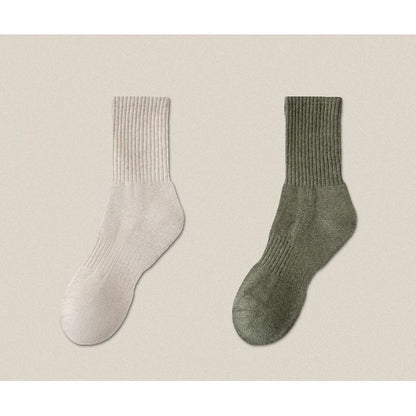 Plain Ribbed Socks / Set