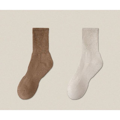 Plain Ribbed Socks / Set