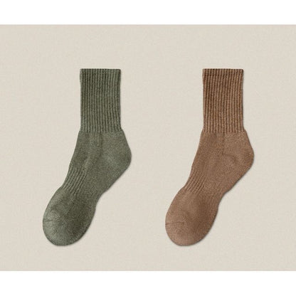 Plain Ribbed Socks / Set