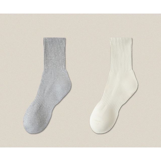 Plain Ribbed Socks / Set