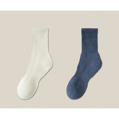 Plain Ribbed Socks / Set