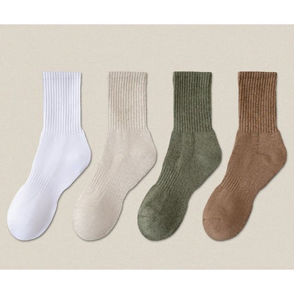 Plain Ribbed Socks / Set