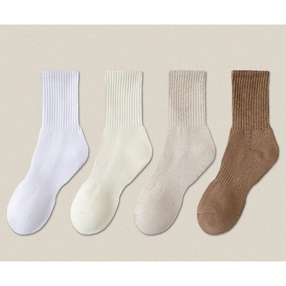 Plain Ribbed Socks / Set