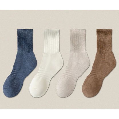 Plain Ribbed Socks / Set