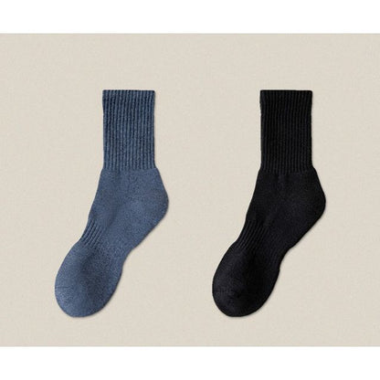 Plain Ribbed Socks / Set