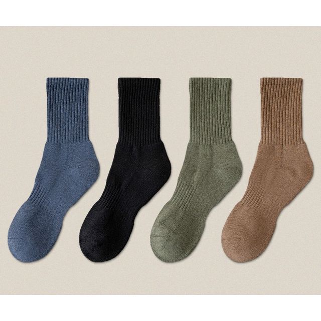 Plain Ribbed Socks / Set