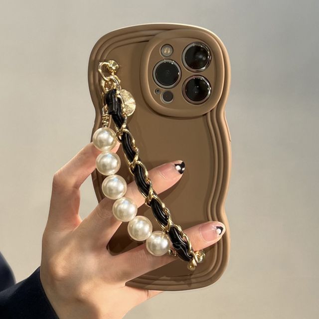 Chain Case Faux Phone Pearl