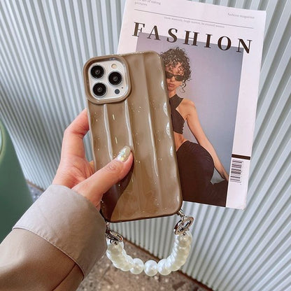 Pearl Phone Case Faux Chain