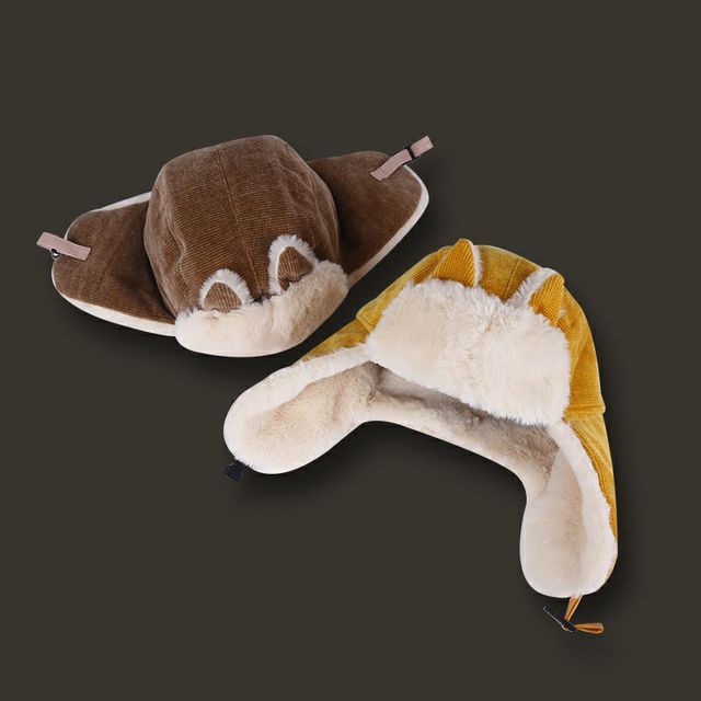 Chenille Cat Trapper Ear Hat