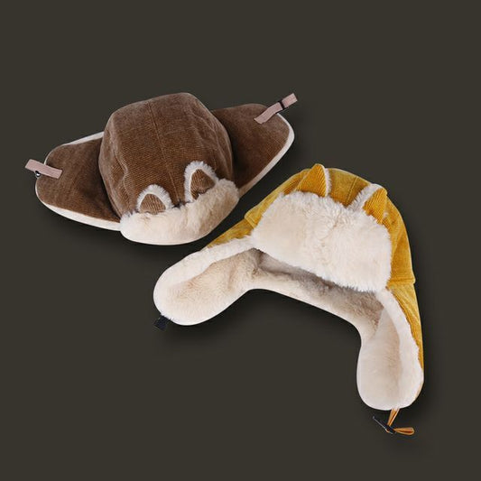 Chenille Cat Trapper Ear Hat