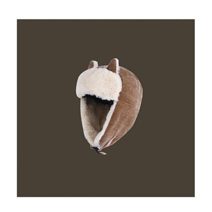 Chenille Cat Trapper Ear Hat