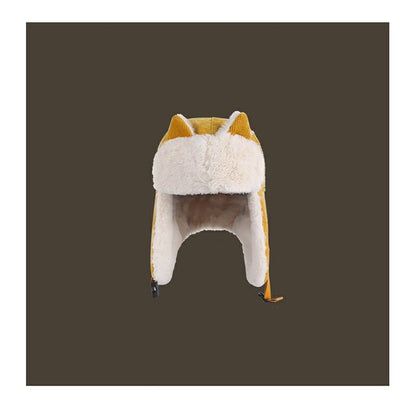 Chenille Cat Trapper Ear Hat