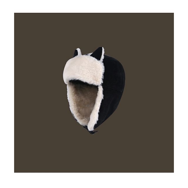 Chenille Cat Trapper Ear Hat