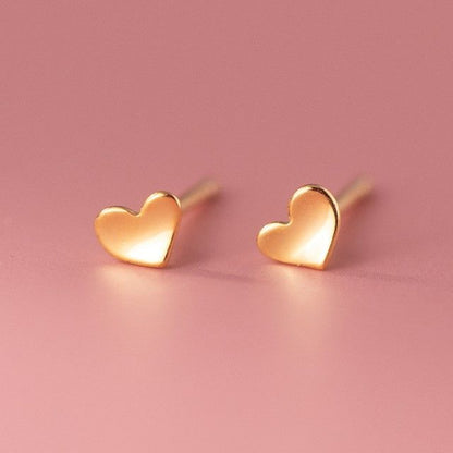 Polished Heart Sterling Silver Earring