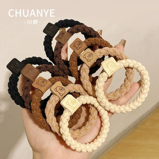 Bear Label Applique Hair Tie / Set