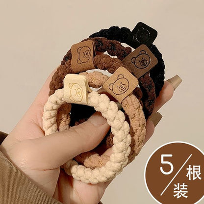 Bear Label Applique Hair Tie / Set