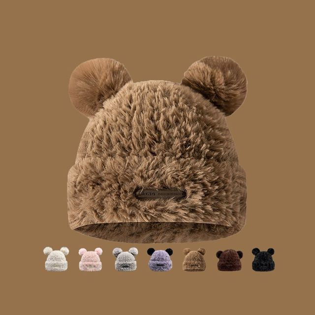 Ear Faux Beanie Fur