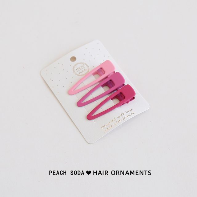 Set of 3: Plain Hair Clip