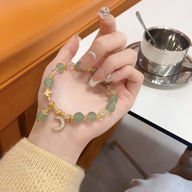 Charm Crystal Bracelet Faux Moon Rhinestone